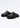 Seitliche Ansicht eines Paares Unisex-Clogs aus traumhaftem Echtleder in zeitlosem Schwarz. Die Schuhe sind mit Modellen von Vagabond vergleichbar. Durch die breite Größenauswahl ist das Modell von Frauen und Männern tragbar. Das Label Cedoublé fertigt ausschließlich in Europa und legt einen Fokus auf nachhaltiges Verhalten in allen Belangen.