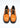 Ein Paar knallig orangefarbene unisex Lederschuhe zum Schnüren mit Wulstnaht