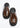 Moderner Unisex-Clog mit Mittelnaht in edlem, dunkelbraunen Knautschlackleder